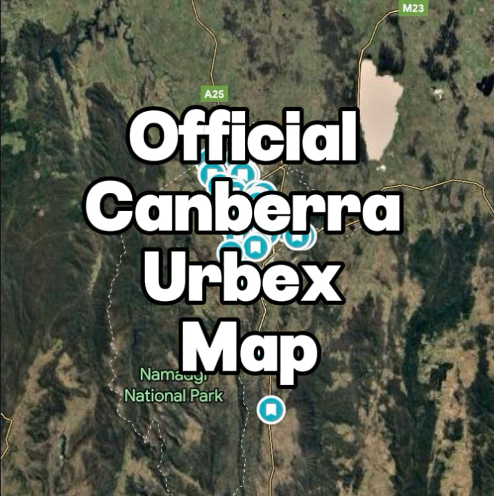 Official Canberra Urbex Map